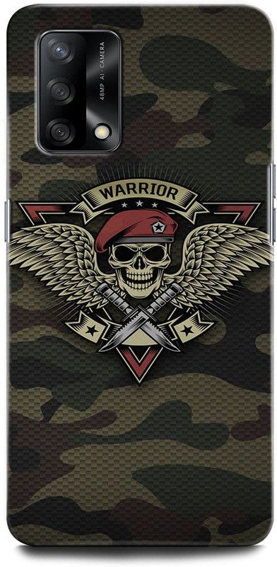 ORBIQE Back Cover for OPPO F19 CPH2219 KAMO SKULL, WARRIOR, INDIAN ARMY, ARMY, CAMO EAGLE  (Multicolor, Hard Case, Pack of: 1)