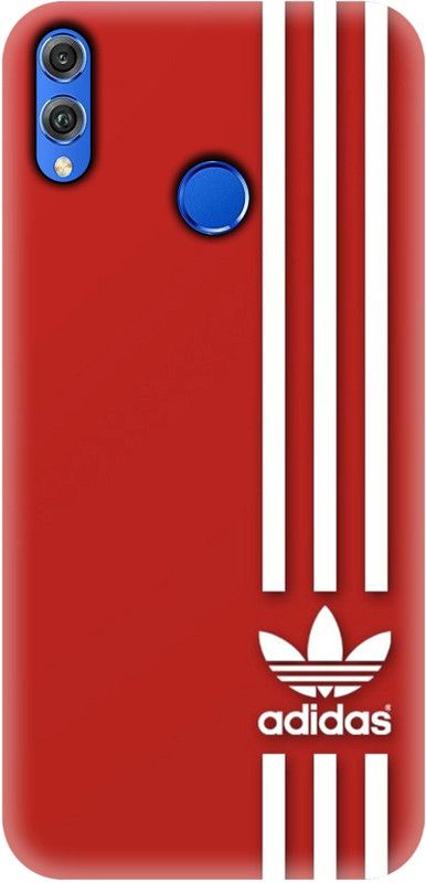 Smutty Back Cover for Honor 8X - Adidas Red Print  (Multicolor, Hard Case, Pack of: 1)