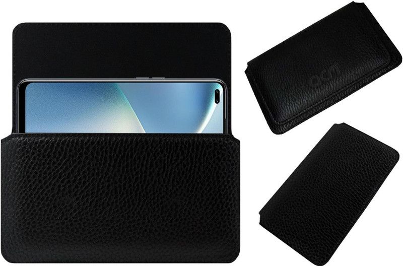 ACM Pouch for Oppo Reno4 F  (Black, Cases with Holder, Pack of: 1)