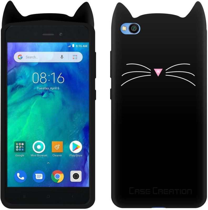 CASE CREATION Back Cover for Xiaomi Redmi GO  (Black, Shock Proof, Pack of: 1)