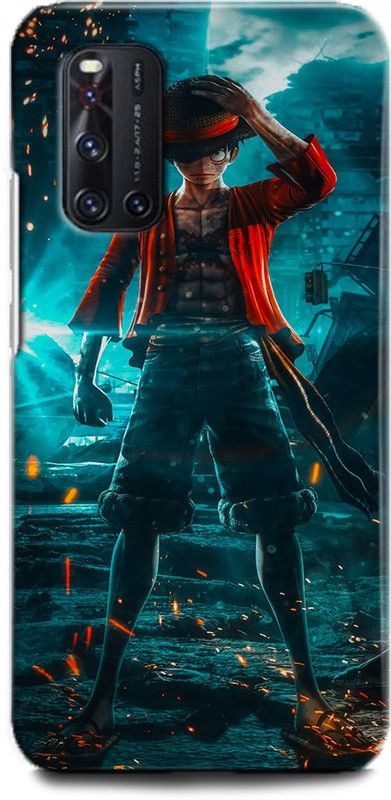 Afterglow Back Cover for Vivo V19 Luffy, Monkey D Luffy, Pirate, Anime, Yellow, Funny, Cartoon  (Multicolor, Dual Protection, Pack of: 1)