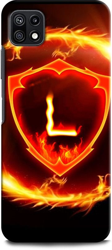 INDICRAFT Back Cover for SAMSUNG Galaxy F42 5G L, L LETTER, FIRE, L NAME, L ALPHABET  (Multicolor, Shock Proof, Pack of: 1)