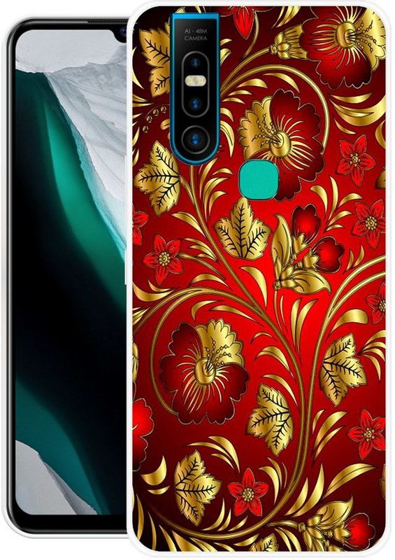 redfly Back Cover for Infinix S5 Pro  (Red, Gold, Silicon)