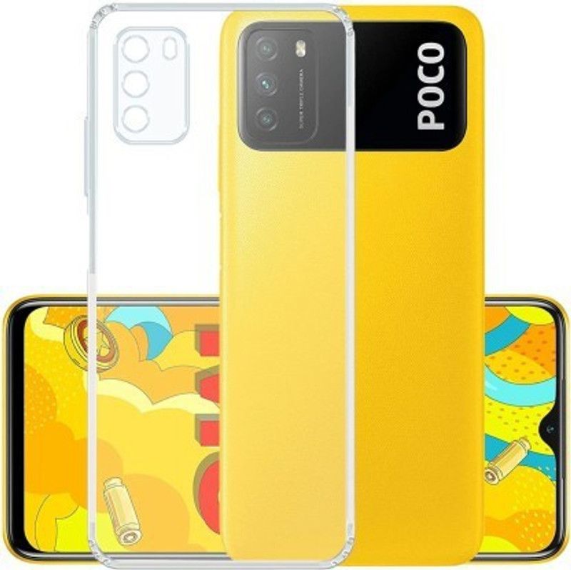 Masque Back Cover for Poco M3  (Transparent)