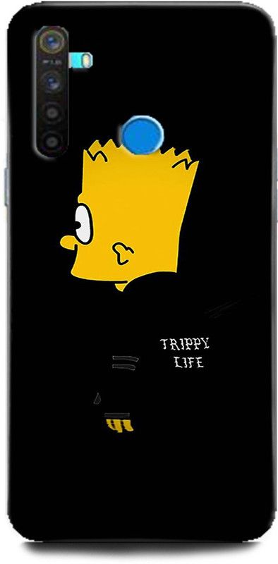 Afterglow Back Cover for Realme 5i SIMPSON, HOODIE, TRIPPY LIFE, HAPPY  (Multicolor, Shock Proof, Pack of: 1)