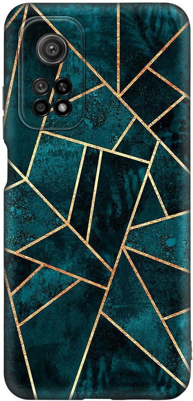 7PRINTZONE Back Cover for MI 10T / 10T PRO  (Blue, Gold, Flexible, Silicon)