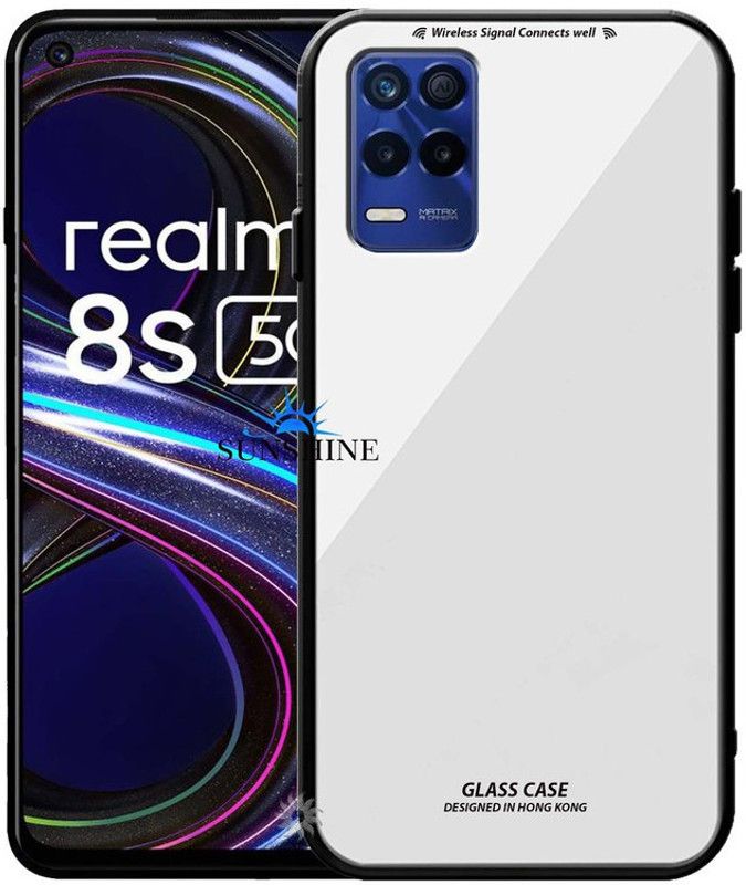 SUNSHINE Back Cover for REALME-8 (5G)  (White)