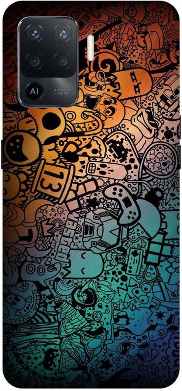 PICHKU Back Cover for OPPO A94-CPH2203-REEL,MANDALA,ART,ABSTRACT,PATTERN,FUNKY,RANGOLI  (Multicolor, Hard Case, Pack of: 1)