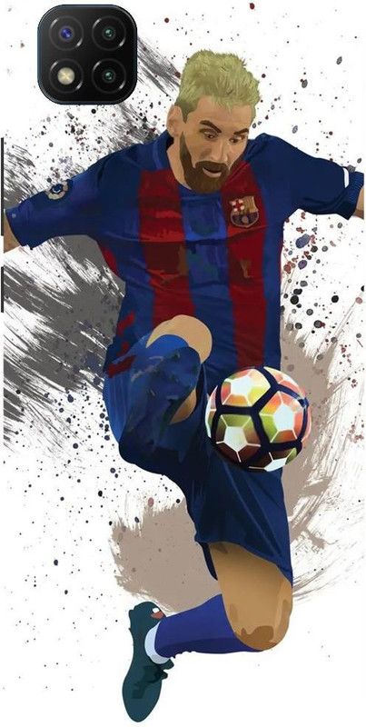 Yoprint Back Cover for Poco C3 Lionel Messi Football Player Printed cover  (Multicolor, Hard Case, Pack of: 1)