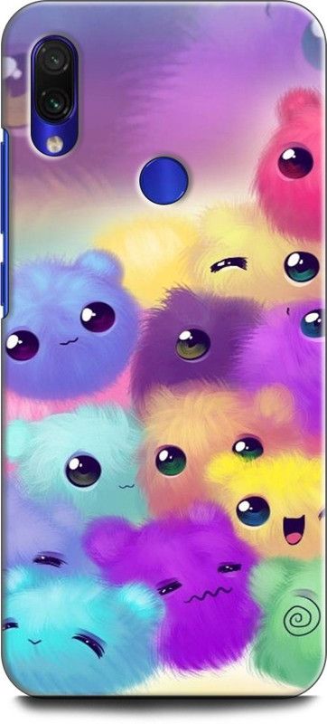 Wall Art Back Cover for Redmi Note 7 LOVE, KITTY, EMOJII, CUTE CAT, TENOR, CARTONE  (Multicolor, Dual Protection, Pack of: 1)