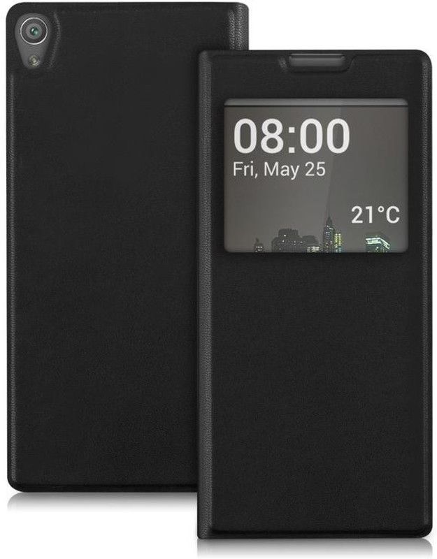 Elica Flip Cover for Sony Xperia XA Dual  (Black, Shock Proof, Pack of: 1)