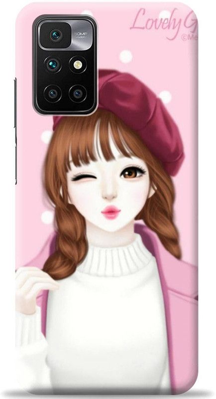 Loffar Back Cover for Mi Redmi 10 Prime  (Pink, Shock Proof)