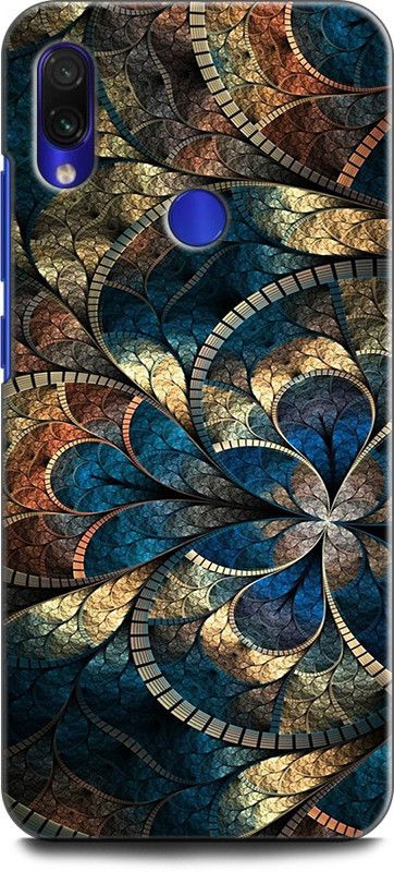 Wall Art Back Cover for Redmi Note 7S MANDALA FLOWER, FLOWER, ABSTRACT,GEOMETRIC, GLITTER  (Multicolor, Dual Protection, Pack of: 1)