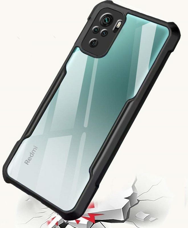 Phone Back Cover Back Cover for Xiaomi Redmi Note 10s  (Black, Grip Case, Pack of: 1)