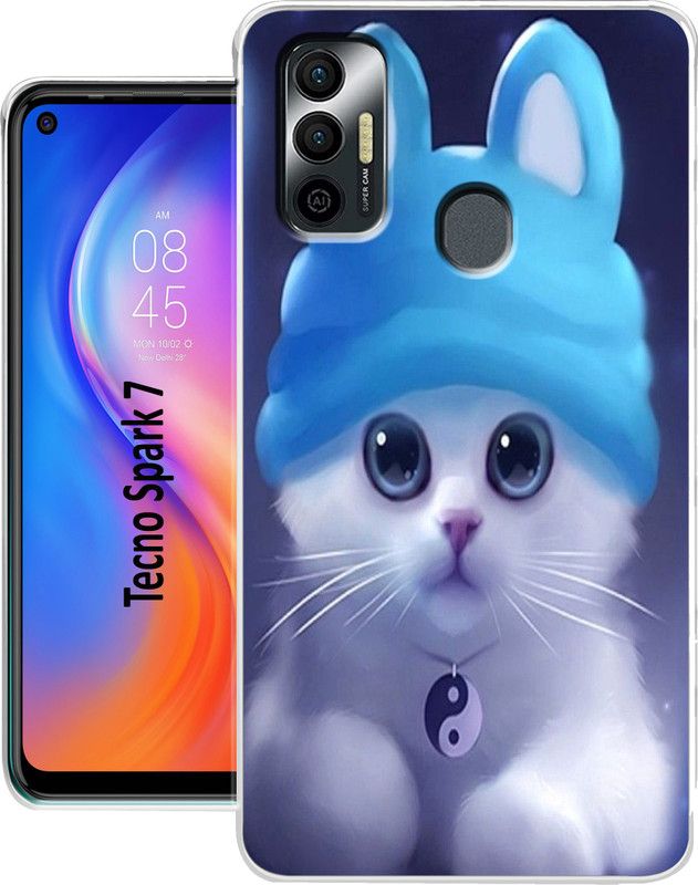 aemcesh Back Cover for Tecno Spark 7  (Multicolor, Grip Case, Silicon, Pack of: 1)