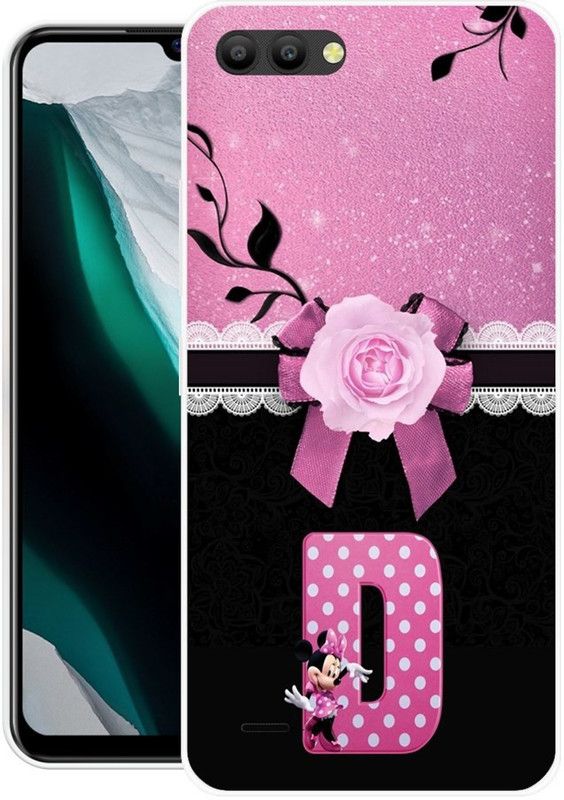 MUSKAY Back Cover for Itel A44Air, Itel A44 Power  (Pink, Black, Grip Case, Silicon, Pack of: 1)