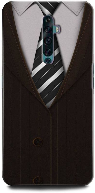 INDICRAFT Back Cover for Oppo Reno 2 / CPH1907 SHIRT, TIE, JACKET, GENTLEMAN, BLACK, SUIT  (Multicolor, Hard Case, Pack of: 1)