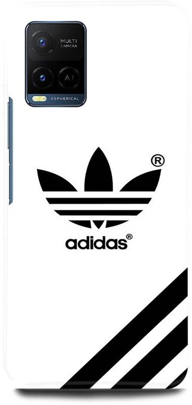 DIKRO Back Cover for Vivo Y21T, V2135, ADIDAS, LOGO, SIGN, EMBLEM  (White, Hard Case, Pack of: 1)