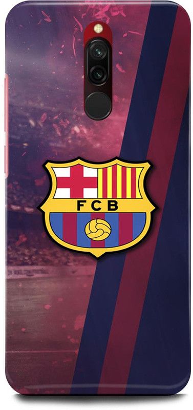FRONK Back Cover for Redmi 8, M1908C3II, FCB, BARCELONA, LOGO, SIGN  (Purple, Hard Case, Pack of: 1)