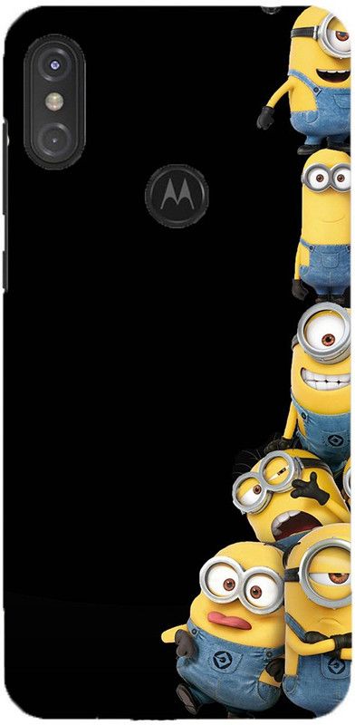 NDCOM Back Cover for Motorola Moto One Power Minions Printed  (Multicolor, Hard Case, Pack of: 1)