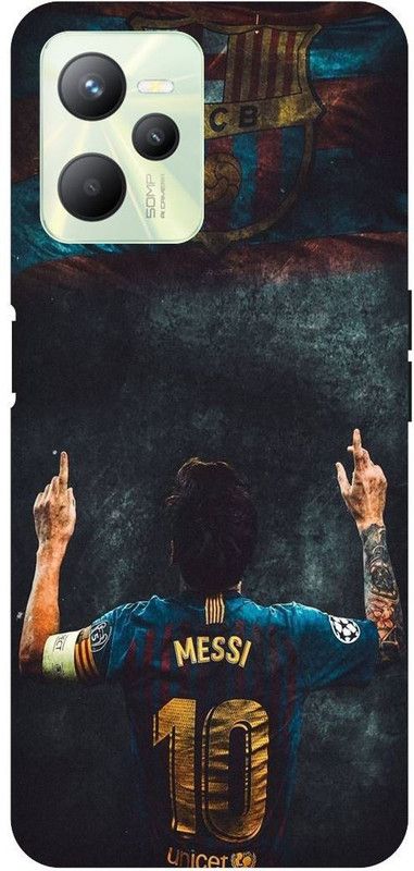 THE NARAYANA COLLECTIONS Back Cover for REALME C35-RMX3511-MESSI,FOOTBALL,SPORTS,STYLISH  (Multicolor, Hard Case, Pack of: 1)