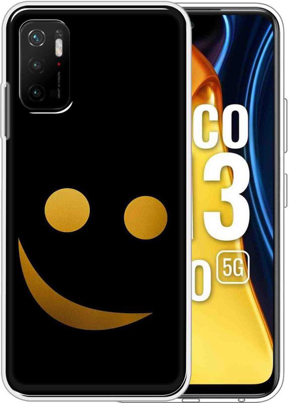 eBoggy Back Cover for Poco M3 Pro 5G  (Black, Orange, Dual Protection, Silicon, Pack of: 1)