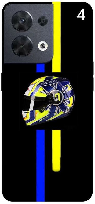 Wall Art Back Cover for OPPO RENO 8 (5G) Helmet, Logo, Design, Printed  (Multicolor, Dual Protection, Pack of: 1)