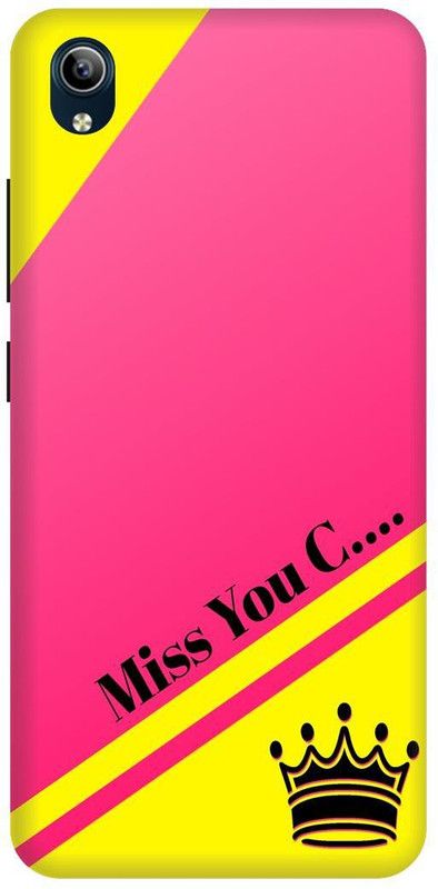 Bluvver Back Cover for Vivo Y91i,1820, Printed Miss you C Letter Back Cover  (Multicolor, Hard Case, Pack of: 1)