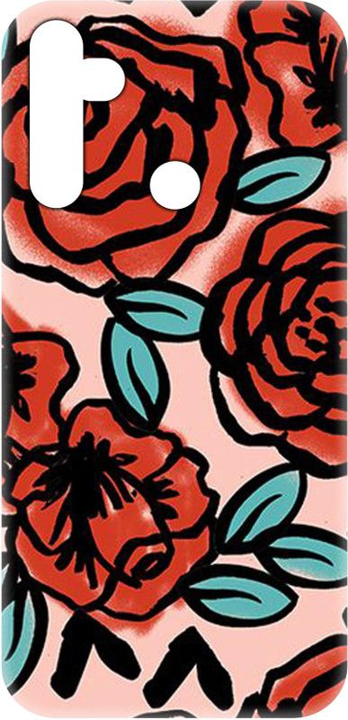 Smutty Back Cover for Realme 5s, RMX1925 - Flower Print  (Multicolor, Hard Case, Pack of: 1)