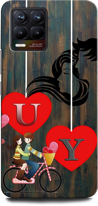 ORBIQE Back Cover for Realme 8 Pro UY, U LOVE Y, Y LOVE U, U LETTER, Y LETTER, UY NAME  (Multicolor, Hard Case, Pack of: 1)
