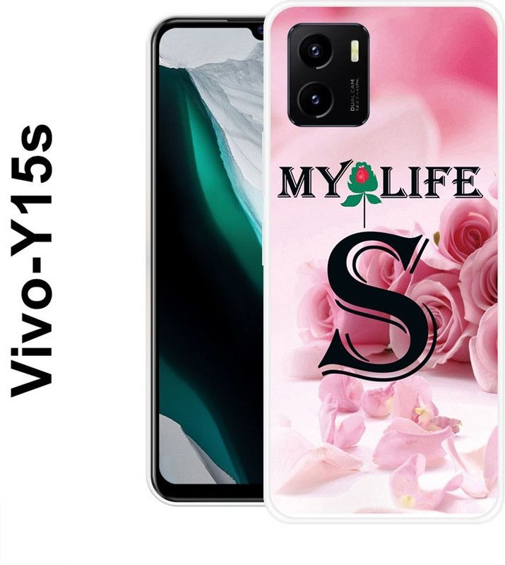 SHIVKUDI Back Cover for Vivo Y15s  (Pink, Black, Silicon)
