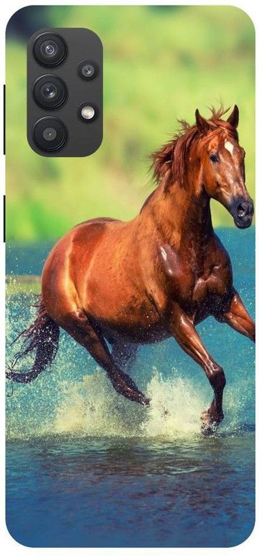 Wall Art Back Cover for SAMSUNG GALAXY M32 (5G) Horse, Animals, Runner Printed  (Multicolor, Dual Protection, Pack of: 1)