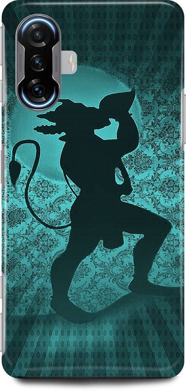 play fast Back Cover for POCO F3 GT HANUMAN, JI, BALAJI, BAJRANG, BALI, GOD  (Green, Hard Case, Pack of: 1)