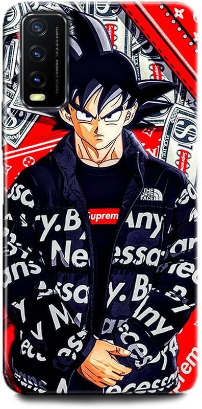 INDICRAFT Back Cover for Vivo Y12G, V2068 SUPREME, GOKU, DRAGON BALL Z, ANIME, VEGETA, NARUTO  (Multicolor, Dual Protection, Pack of: 1)