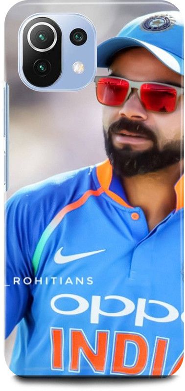 JUGGA Back Cover for Xiaomi 11Lite NE, VIRAT, KOHLI, INDIAN, PLAYER, RCB  (Blue, Hard Case, Pack of: 1)