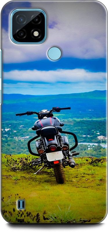 INDICRAFT Back Cover for Realme C21Y, RMX3261 BIKE, BULLET, RIDER, ROYAL ENFIELD, NATURE  (Multicolor, Dual Protection, Pack of: 1)