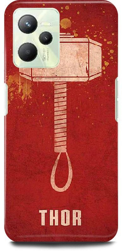 play fast Back Cover for Realme C35  (Red, Beige, Hard Case, Pack of: 1)