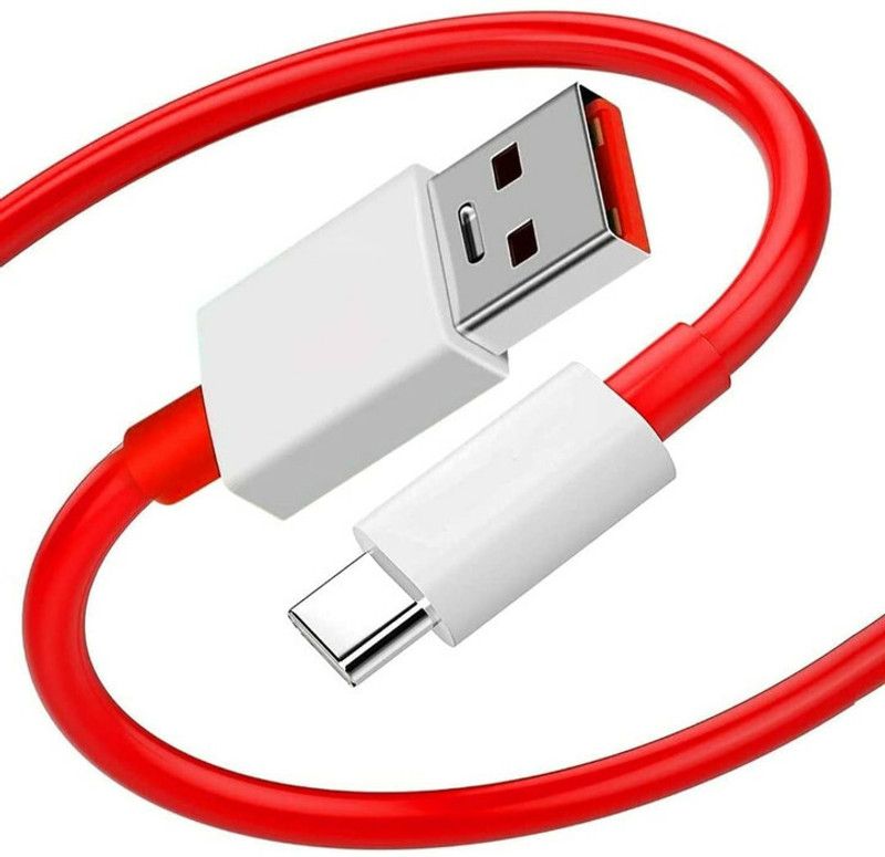 MoveOn USB Type C Cable 6.5 A 1.00189999999997 m Copper Braiding Mi 33w charging type c cable  (Compatible with Data cable c type fast charging, Red, One Cable)