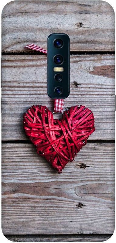 SSMORYA Back Cover for Vivo V17 Pro/Vivo 1909 Red Heart Printed Back Cover  (Multicolor, Waterproof, Pack of: 1)