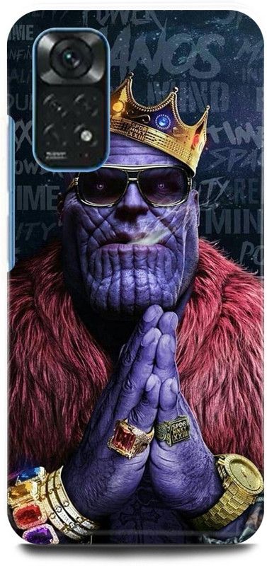 play fast Back Cover for Redmi Note 11 THANOS, AVENGERS, VILLIAN  (Purple, Hard Case, Pack of: 1)