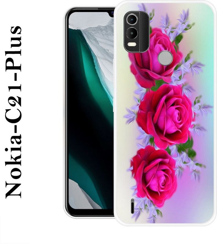 KLC Back Cover for Nokia C21 Plus  (Multicolor, Grip Case, Silicon)