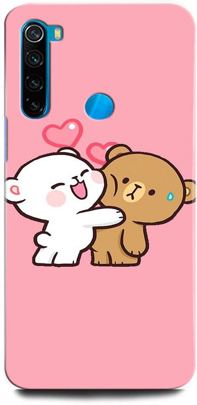ORBIQE Back Cover for Redmi Note 8 M1908C3JI TENOE LOVE TOON, HAPPY, FUNNY KISS, LOVE, CARTOON  (Multicolor, Hard Case, Pack of: 1)