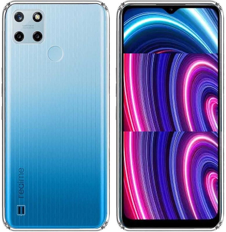 CELLCAMPUS Flip Cover for Realme C25Y  (Transparent, White, Grip Case, Pack of: 1)