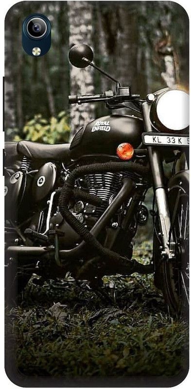 UMPRINT Back Cover for Vivo Y90 Royal Enfield Classic Bike Printed Back Cover  (Multicolor, Hard Case, Pack of: 1)