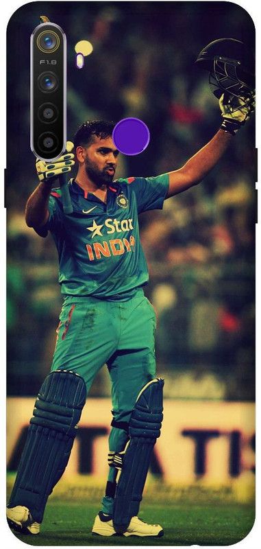 KARJUN Back Cover for Realme 5s, Realme 5i, Rohit Batsman Multicolour Printed  (Multicolor, Shock Proof, Pack of: 1)