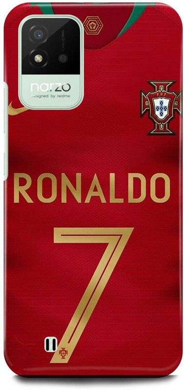 FUGGA Back Cover for realme Narzo 50i, CRISTIANO, ROALDO, CR7, REAL, MEDRID, FOOTLBALL, PLAYER  (Red, Hard Case, Pack of: 1)