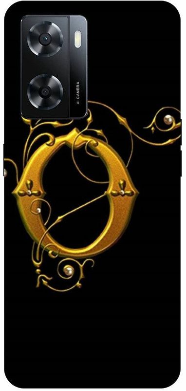 Dimora Back Cover for OPPO A57, O NAME WITH LETTER ALPHABET  (Black, Hard Case, Pack of: 1)