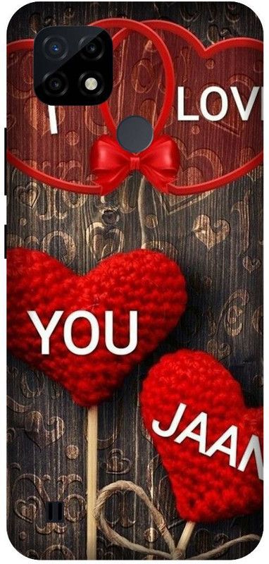 Yoprint Back Cover for REALME C21 I Love You Jaan Printed back Cover  (Multicolor, Hard Case, Pack of: 1)