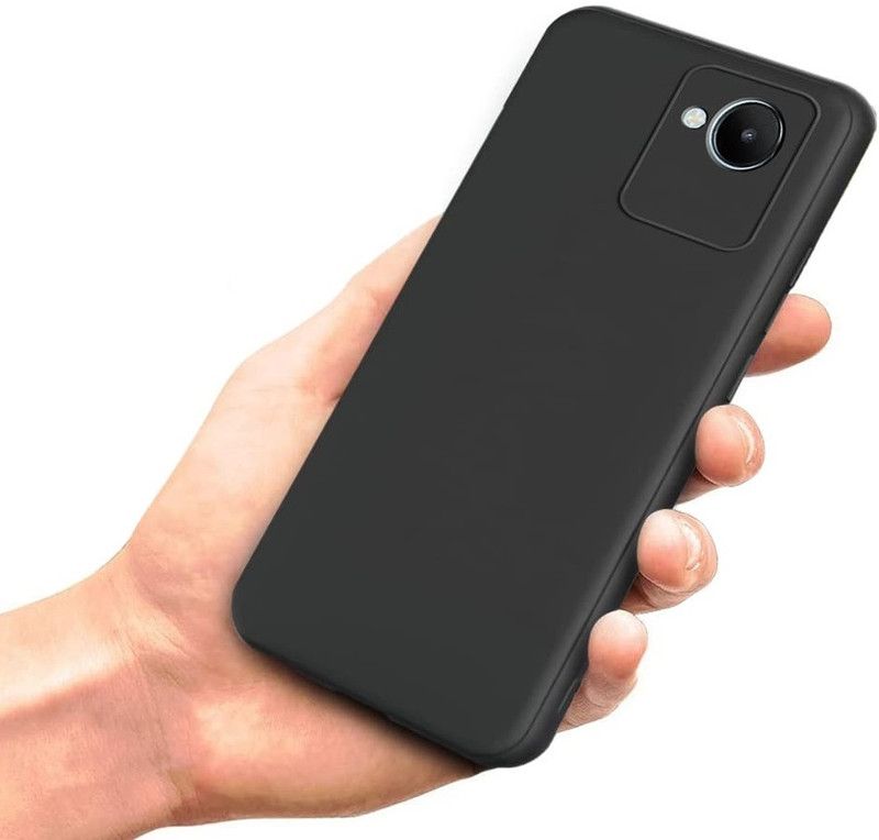 Phone Back Cover Back Cover for Realme C30  (Black, Grip Case, Pack of: 1)