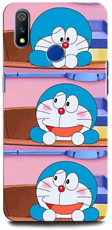 GRAFIQE Back Cover for Realme 3 Pro RMX1851 DORAEMON, NOBITA, CARTOON, FUNNY, CUTE, DORAEMON, DOREMON  (Multicolor, Shock Proof, Pack of: 1)